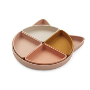 Assiette à compartiments Arne cat rose multi mix - Liewood