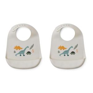 Bavoirs en silicone Tilda 2 pièces dino mix - Liewood