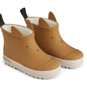 Bottes de pluie enfant basses fourrées Jesse Golden caramel & sandy mix