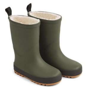 Bottes de pluie enfant fourrées Mason Hunter green/black mix