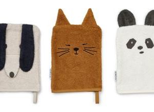 Gants de toilette Sylvester Animal mix 3 pièces - Liewood