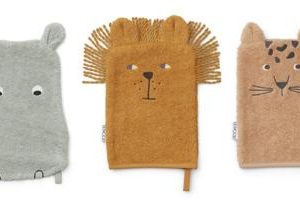 Gants de toilette Sylvester safari mix 3 pièces - Liewood