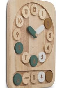 Horloge en bois Yelena Hunter green multi mix