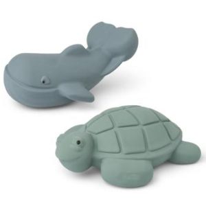 Jouets de bain Ned peppermint & whale blue mix 2 pièces - Liewood