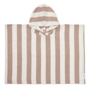 Poncho de bain Roomie Y & D Stripes Tuscany rose & Crème de la crème