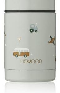 Pot alimentaire thermique Nadja vehicles & dove blue mix - Liewood