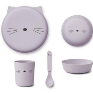 Set de repas Brody cat light lavender - Liewood