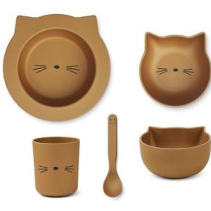 Set de repas Joana cat golden caramel - Liewood