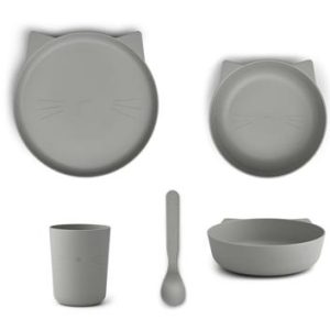 Set de repas Paul chat dove blue - Liewood