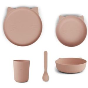 Set de repas Paul chat rose blush - Liewood