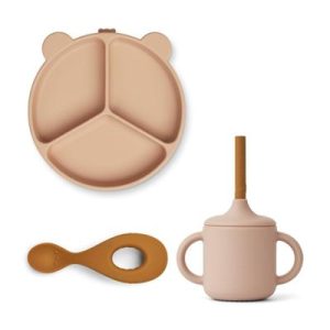 Set repas bébé Lance rose multi mix - Liewood