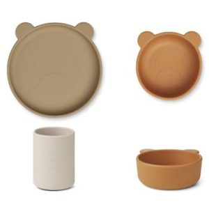 Set repas en silicone Cyrus Mr bear oat multi mix - Liewood