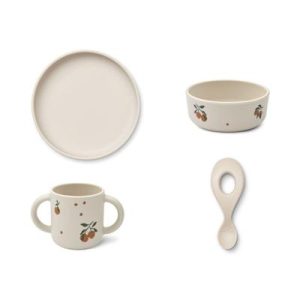 Set repas en silicone Vivi peach sandy - Liewood