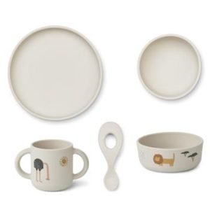 Set repas en silicone Vivi safari sandy mix - Liewood