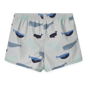 Short de plage enfant Aiden Whales / Cloud blue