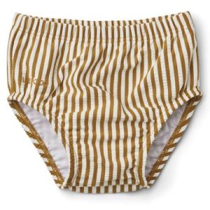 Slip de bain bébé Anthony Y & D Stripe Golden caramel & White