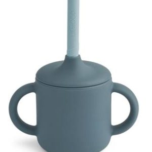 Tasse avec paille Cameron blue mix - Liewood